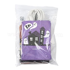 24 шт. 6 стильных подарочных пакета из крафт-бумаги с ручками на тему Хэллоуина&nbsp;CARB-FS0001-09