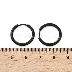 202 серьги-кольца из нержавеющей стали Huggie Hoop&nbsp;EJEW-F111A-19mm-EB