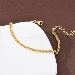 Женские браслеты из латунной пшеничной цепи&nbsp;BJEW-C140-03G