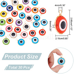 30 шт. подвески из прозрачной смолы от сглаза&nbsp;FIND-AR0003-04