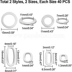 160 шт. 4 стиля соединительных колец из нержавеющей стали 304&nbsp;STAS-UN0022-76