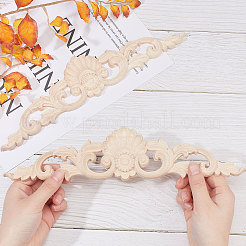 Резная накладка из натурального дерева&nbsp;WOOD-WH0101-71