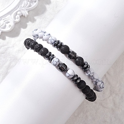 2 шт. браслет из натуральной лавовой породы&nbsp;BJEW-JB13436