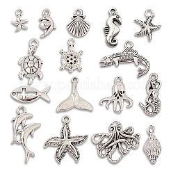 64 шт. 16 подвески из сплава в тибетском стиле с изображением океана&nbsp;FIND-SC0016-65