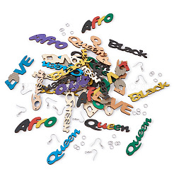 Наборы для изготовления сережек в стиле слова своими руками&nbsp;DIY-TA0008-61