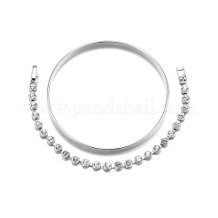 2 шт. 2 стильных браслета из сплава с простыми браслетами и теннисные браслеты из сплава с кристаллами и стразами&nbsp;FS-WGD5F97-02