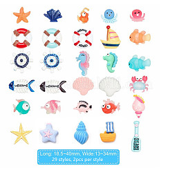 Кабошоны из смолы в стиле 58 шт.&nbsp;CRES-BC0001-05