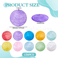 120 шт. подвески-диски из натуральной ракушки капиз&nbsp;FIND-GA0007-97