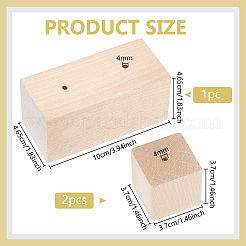 3 шт. необработанная древесина&nbsp;WOOD-BC0001-42