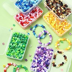 480 шт. 6-х цветные непрозрачные и прозрачные пластиковые бусины&nbsp;KY-YW0001-75A