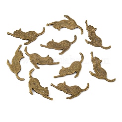 Кабошоны для котят из сплава&nbsp;LS-PALLOY-WH0072-73E-AB