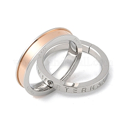 Подвески из нержавеющей стали 304 с переплетенными кольцами&nbsp;STAS-U040-18P-B