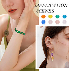 8 нить 8 цвета гальванических стеклянных бусин&nbsp;EGLA-TA0001-49A