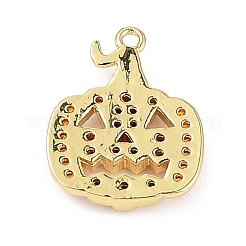 Покрытие стойки латунные оранжевые подвески с кубическим цирконием&nbsp;KK-D031-03G