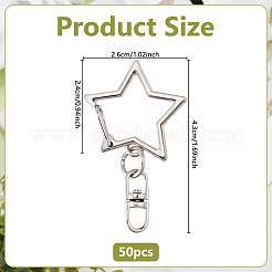 50 шт. карабин для шнурка из сплава и железа&nbsp;FIND-DC0008-06