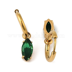 Серьги-кольца из нержавеющей стали 304 с кристаллами и стразами&nbsp;EJEW-G423-08G-01