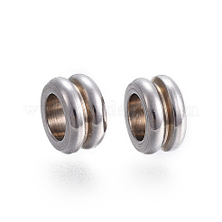 Рифленые бусины из нержавеющей стали марки 304&nbsp;A-STAS-I117-16A-P