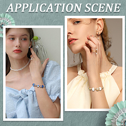 20 шт. 2-х цветные браслеты-манжеты из нержавеющей стали с витыми кольцами&nbsp;BJEW-SC0001-33