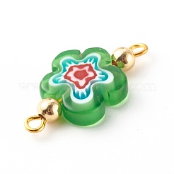 Соединители стеклянных линков millefiori ручной работы&nbsp;PALLOY-JF00733