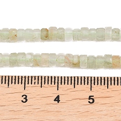 Нити бусин из натурального зеленого рутилированного кварца&nbsp;G-G345-C03-2x4mm