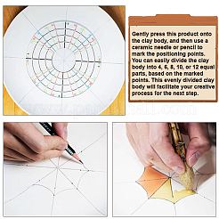 2 шт. 2 стиля акриловый круглый разделитель вспомогательный инструмент для глиняной скульптуры&nbsp;DIY-GA0007-16