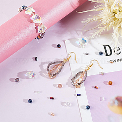 486 шт. 15 вида гальванических покрытий и прозрачные стеклянные бусины&nbsp;DIY-AR0002-76