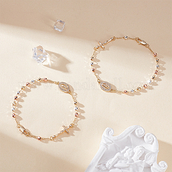 2 шт. браслеты из латунных бусин&nbsp;BJEW-GO0001-33