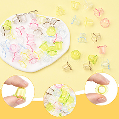 120шт 6 цвета прозрачные акриловые колпачки для бусин&nbsp;TACR-SC0001-51