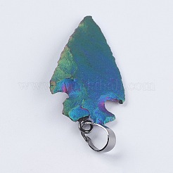 Гальванические подвески из натурального индийского агата&nbsp;G-L479-23