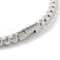 Браслеты из нержавеющей стали 304 с рифлеными шарнирами&nbsp;BJEW-P313-01P