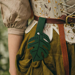 2 шт. зажимы для кардигана из искусственной кожи с листьями&nbsp;JEWB-CL0001-01A