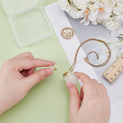 1 шт. ожерелье из натурального кварцевого кристалла в виде флакона для духов&nbsp;NJEW-PH0001-37B-02