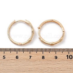Латунные серьги-кольца из прозрачного кубического циркония&nbsp;EJEW-K300-02G