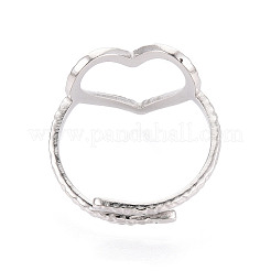 Кольцо-манжета в форме сердца из нержавеющей стали марки 304&nbsp;RJEW-N038-123P
