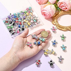 48шт 12 цвета стеклянные подвески&nbsp;PALLOY-YW00051