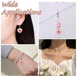 15 шт. подвески в виде клубники с платиновым покрытием из железа&nbsp;RESI-YW0005-04