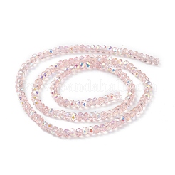 Прозрачные стеклянные бусины гальваническим пряди&nbsp;X-EGLA-F156-AB02