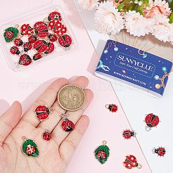 32шт 8 стиля подвески из сплава с эмалью&nbsp;ENAM-SC0004-36