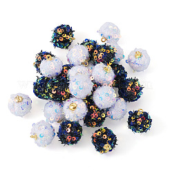 30 шт. 2-х цветные тканевые подвески&nbsp;FIND-TA0008-35