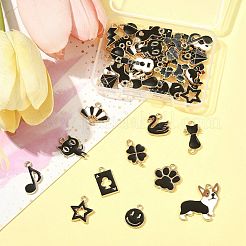 40шт 20 стиля сплава эмалевые подвески&nbsp;ENAM-FS0003-38B