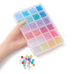 600шт 24 стильных прозрачных пластиковых бусины&nbsp;KY-YW0001-48