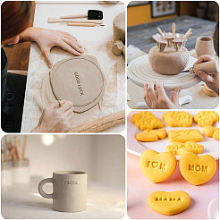 Наборы глиняных штампов с заглавными буквами из пластика&nbsp;DIY-WH0591-269B