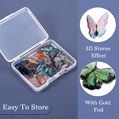 14шт 7 цвета прозрачные подвески из смолы&nbsp;RESI-TA0001-94