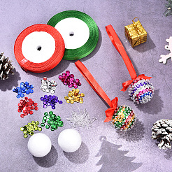 Рождественские украшения из пенопластовых шаров с блестками своими руками&nbsp;DIY-YW0017-94