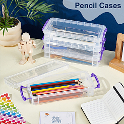 Прямоугольный пластиковый пенал&nbsp;AJEW-WH0596-276C