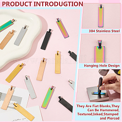 15 шт. подвески из нержавеющей стали 304 двух цветов&nbsp;STAS-ME0002-04