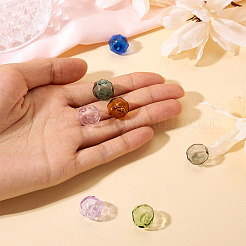 7шт 7 цвета прозрачные стеклянные бусины&nbsp;GLAA-TA0002-90A