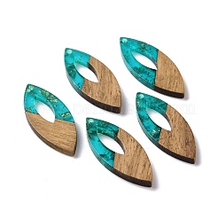 Подвески из прозрачной смолы и ореха&nbsp;RESI-N025-047A-02