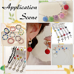 Наборы для изготовления браслетов из круглых бусин из смолы цвета ab-color&nbsp;DIY-ME0001-21