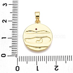 Латунные микро проложить кубического циркония подвески&nbsp;KK-T070-37G